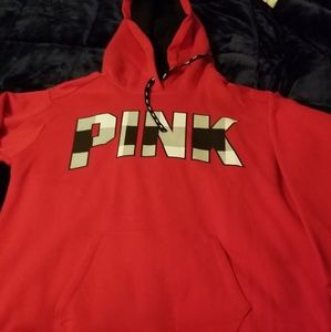 Pink sherpa lined hoodie